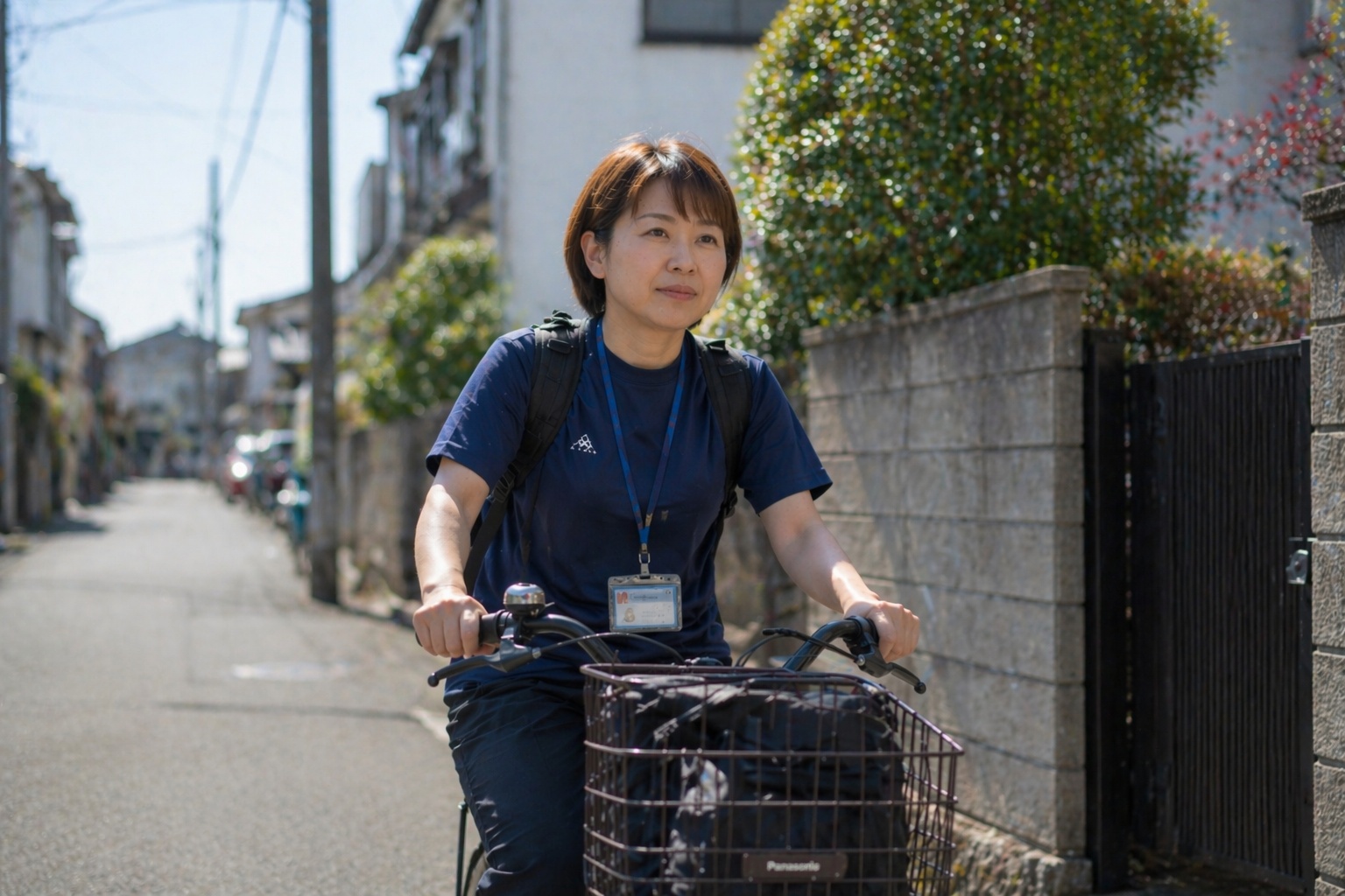 訪問介護スタッフが移動する様子