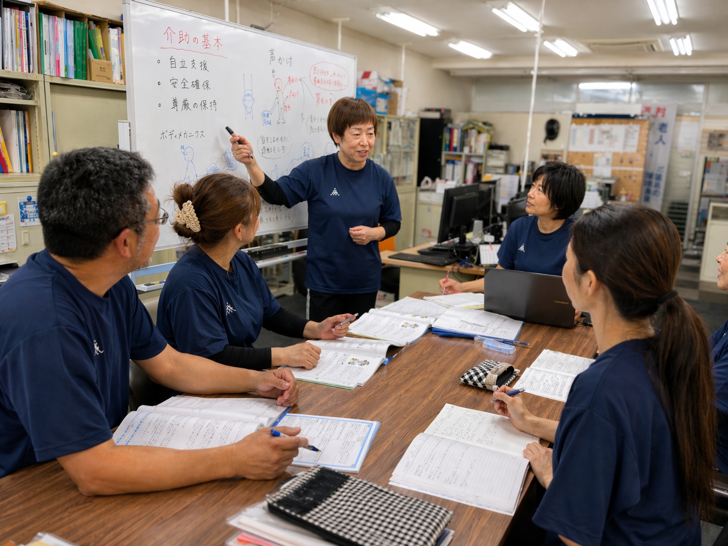 社内研修を受けるスタッフ